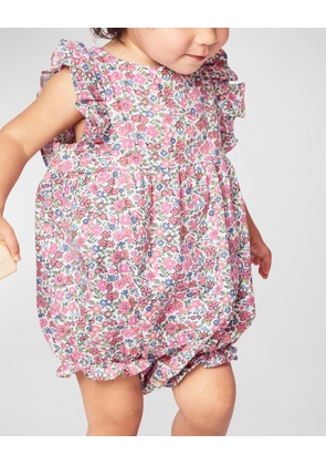 Kid's Printed Ruffled Bubble Romper, Size 0M-24M