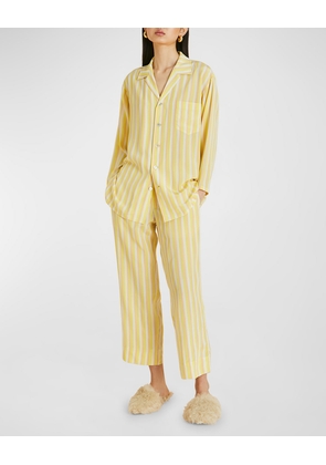 Casablanca Striped Silk Pajama Set