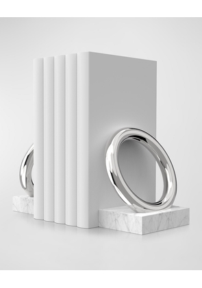 Marble Ring Bookends, Set of 2