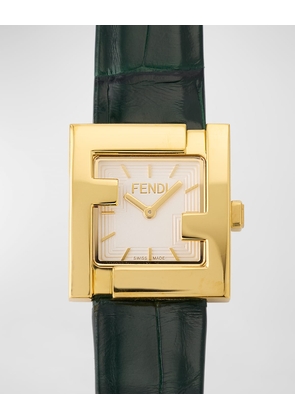 Square FF Watch with Alligator Strap