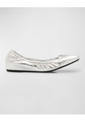 VLogo Medallion Bow Ballerina Flats