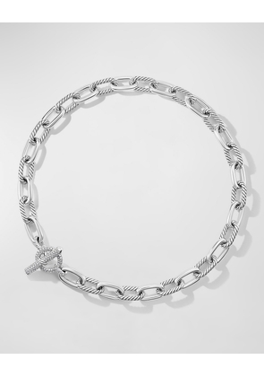 Madison Toggle Necklace with Diamonds in Silver, 11mm, 20'L