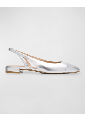 Sleek Metallic Slingback Ballerina Flats