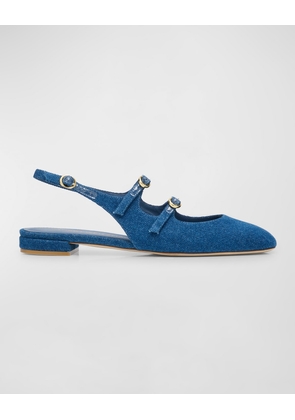 Benni Denim Mary Jane Ballerina Flats