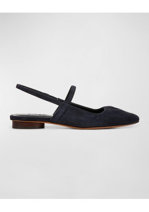 Venice Suede Slingback Ballerina Flats