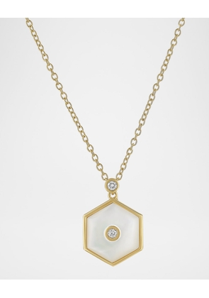 Baia Sommersa 18K Yellow Gold White Diamond and Mother-of-Pearl Pendant