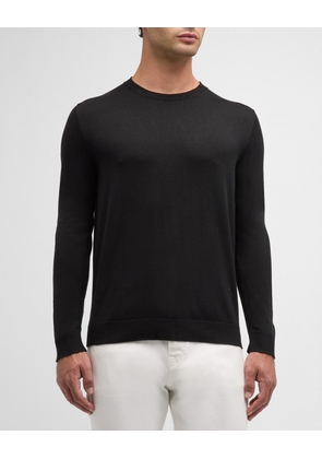 Men's Silk Crewneck Sweater