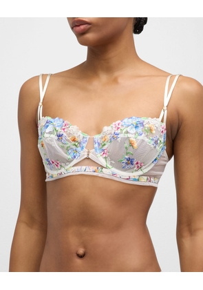 Baisers Legers Embroidered Tulle Demi Bra