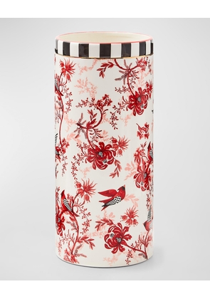 Cardinal Toile Tall Vase, 15'