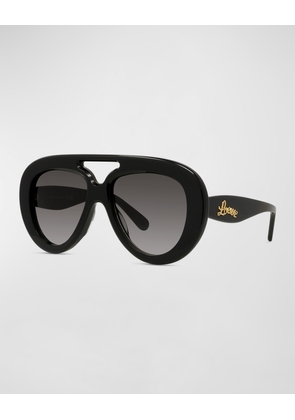 Men's Curvy Pilot Acetate Sunglasses