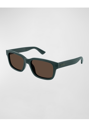 Men's Rectangle Plastic Sunglasses