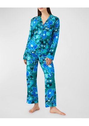 Sofia Cropped Floral-Print Jersey Pajama Set