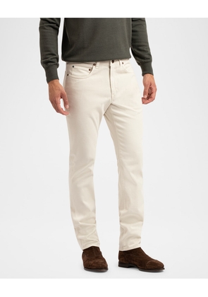 Men's Washed Cotton 5-Pocket Pants