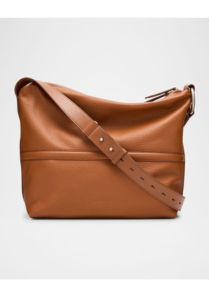 Men's Grained Leather Shoulder Bag