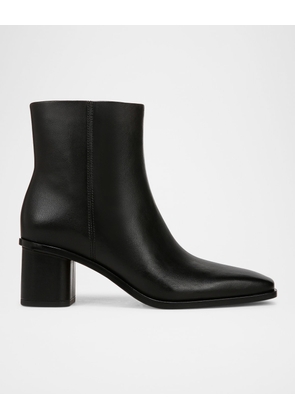 Gema Leather Zip Ankle Booties