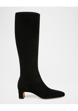 Saira Suede Kitten Knee Boots