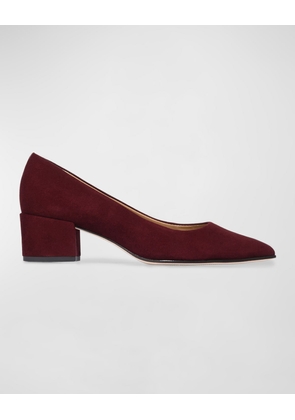 Millie Suede Block-Heel Pumps