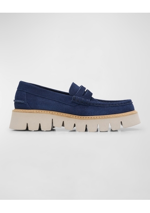 Sebas Suede Chunky Penny Loafers