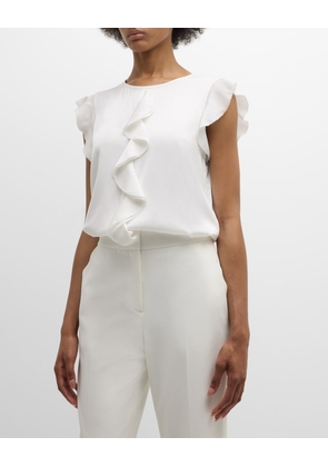 The Anya Sleeveless Ruffle Blouse