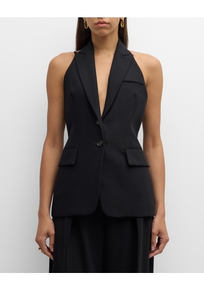 Alexa Single-Breasted Halter Vest