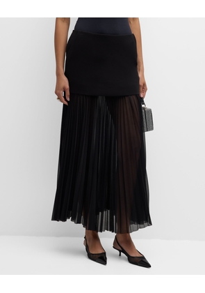 Willa Pleated Drop-Waist Skirt