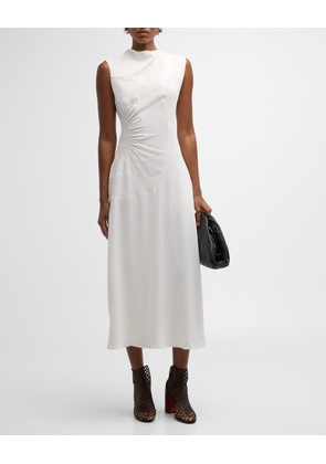 Kaia Gathered Sleeveless Midi Dress