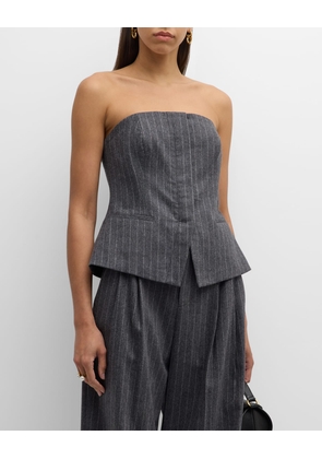 Renee Strapless Pinstripe Top