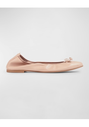 Trilly Leather Bow Classic Ballerina Flats