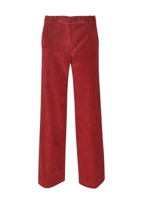 Kiltie Wide Straight Leg Corduroy Trousers