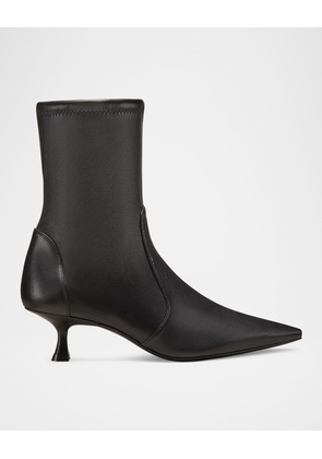 Naomi Stretch Leather Ankle Booties