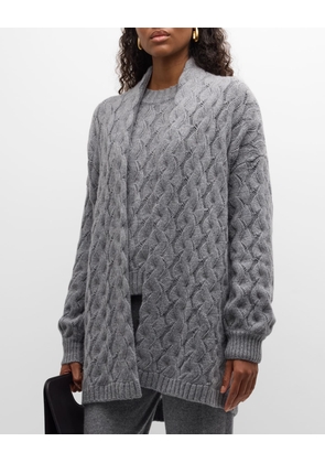 Cashmere Oversized Cable-Knit Cardigan