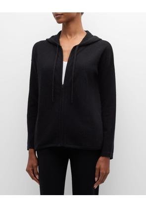 Cashmere Zip-Front Hoodie