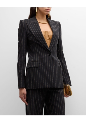 Pinstripe Stretch Suiting Jacket