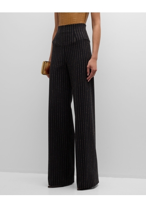 Pinstripe Stretch Suiting Pants