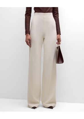 Wool Crepe Satin Tuxedo Pants