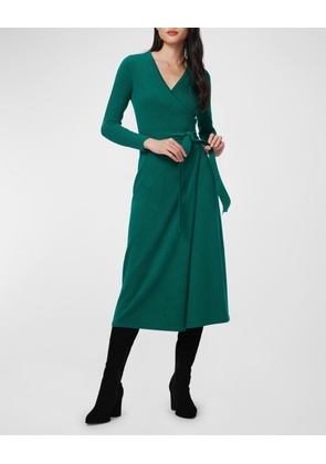 Astrid Wool-Cashmere Midi Wrap Dress