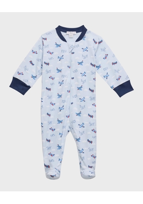 Boy's Sky High Planes Footie, Size Newborn-9M