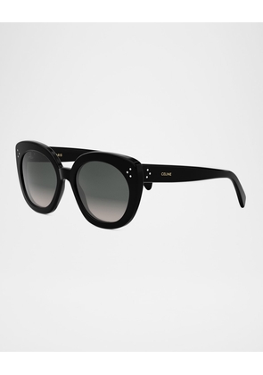 Bold 3 Dots Acetate Butterfly Sunglasses