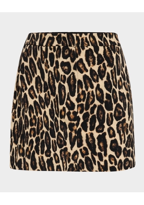 Leopard Mini Trouser Skirt