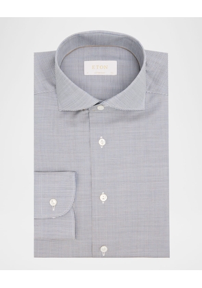 Men's Elevated Merino Wool Houndstooth Contemporary-Fit Dress Shirt