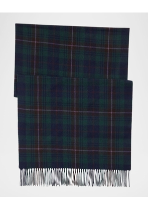 Men's Plaid Cashmere Fringe Scarf