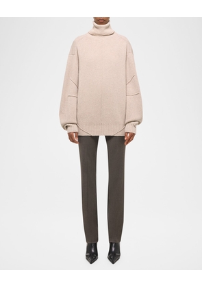 Apex Chunky Wool-Cashmere Turtleneck Sweater