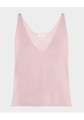 Cashmere Low-Cut Tank Top