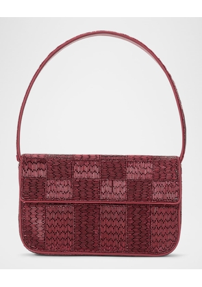 Tommy Flap Beaded Shoulder Bag