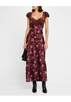 Butterfly Babe Cap-Sleeve Midi Dress