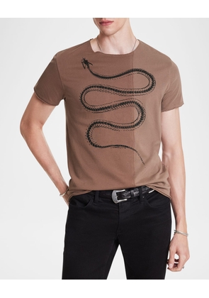 Men's Raw-Edge Snake Bones T-Shirt