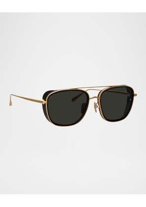 Jarvis 18K Gold-Plated Titanium Aviator Sunglasses