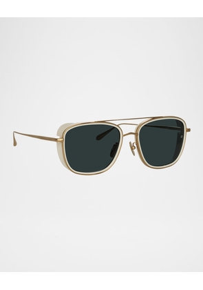 Jarvis 18K Gold-Plated Titanium Aviator Sunglasses