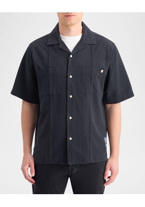 Men's Structured Dobby Camp Shirt