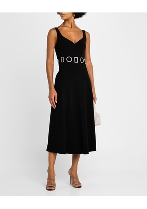 Eden Embellished A-Line Midi Dress